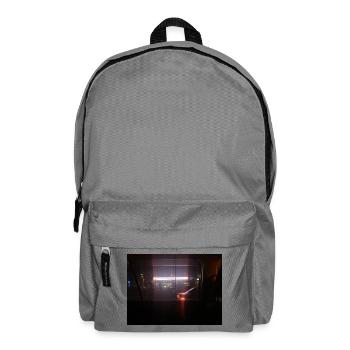 Neon lights skyline in the dark - Backpack - elephant grey - Front
