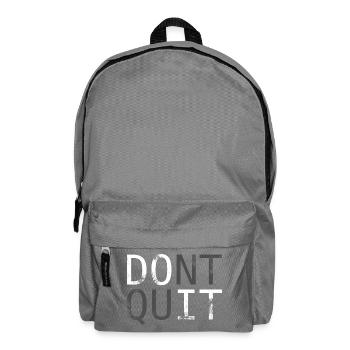 Don’t Quit Motivationsspruch - Rucksack - Mittelgrau - Vorne