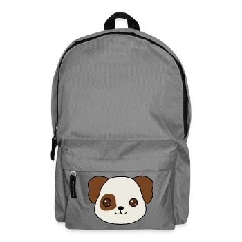 conception de dessin animé de chiot charmant - Sac à dos - gris éléphant - Devant