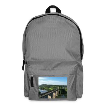 Eisenbahnbrück grünen Flusstal Herdecke Viadukt - Rucksack - Mittelgrau - Vorne