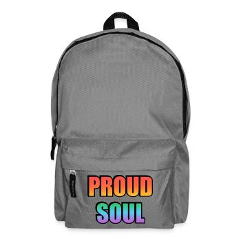 Proud Soul Gradient Typography - Backpack - elephant grey - Front