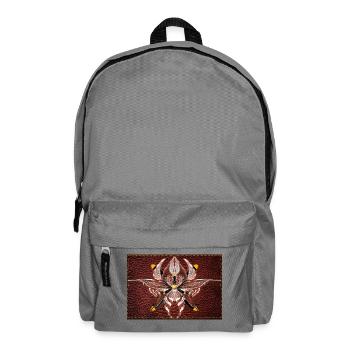 Firewing Mandala on Leather Look - Backpack - elephant grey - Front