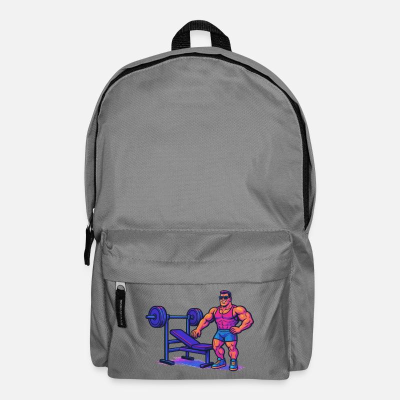 Bodybuilder Gym Comic - Rucksack - Mittelgrau