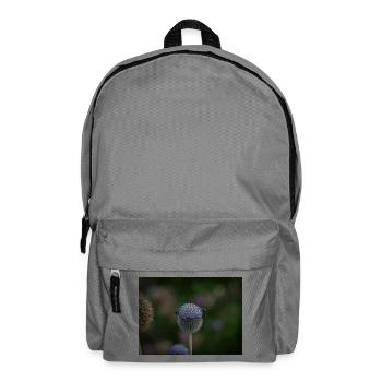 Bienen auf lila Kugeldistel - Rucksack - Mittelgrau - Vorne