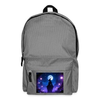 Mondnacht Hexen Silhouette - Rucksack - Mittelgrau - Vorne