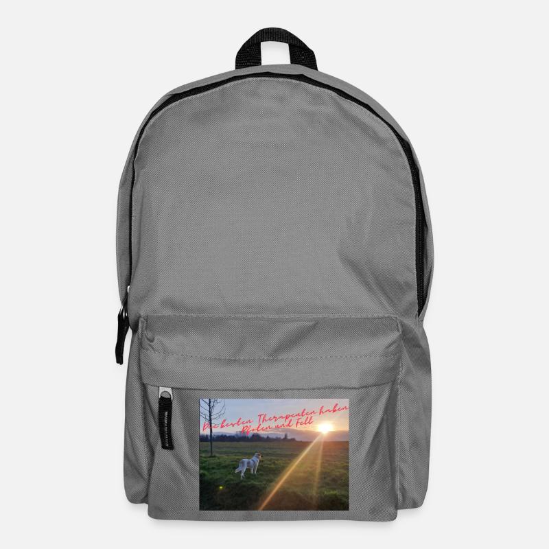 PfotenTherapie am Abendsonne - Rucksack - Mittelgrau