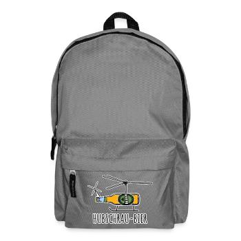 Hubschrau-BIER - Das Bier der Lüfte für Piloten - Rucksack - Mittelgrau - Vorne