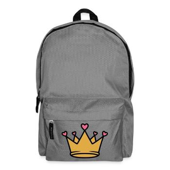 Princesse mignonne Vector des Cœurs de la Couronne - Sac à dos - gris éléphant - Devant