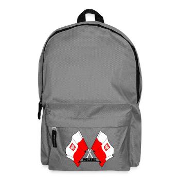 Poland Crossed Flags - Backpack - elephant grey - Front