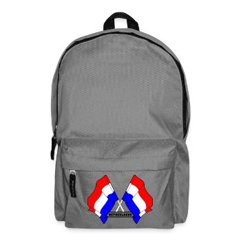 Netherlands Crossed Flags - Backpack - elephant grey - Front