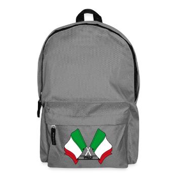 Italy Crossed Flags - Backpack - elephant grey - Front