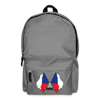 TSCHECHISCHE REPUBLIK – Kreuzende Flaggen - Rucksack - Mittelgrau - Vorne