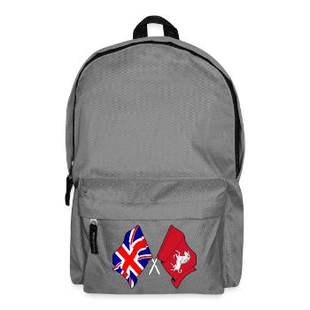 Kent-Flagge + Großbritannien-Flagge - Rucksack - Mittelgrau - Vorne