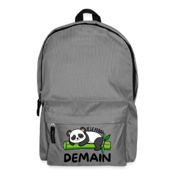 Lustiges T-Shirt "Je Le Do" morgen – lustiger Satz - Rucksack - Mittelgrau - Vorne