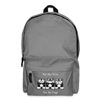 Not My Circus Not My Frogs Spruch minimal - Backpack - elephant grey - Front