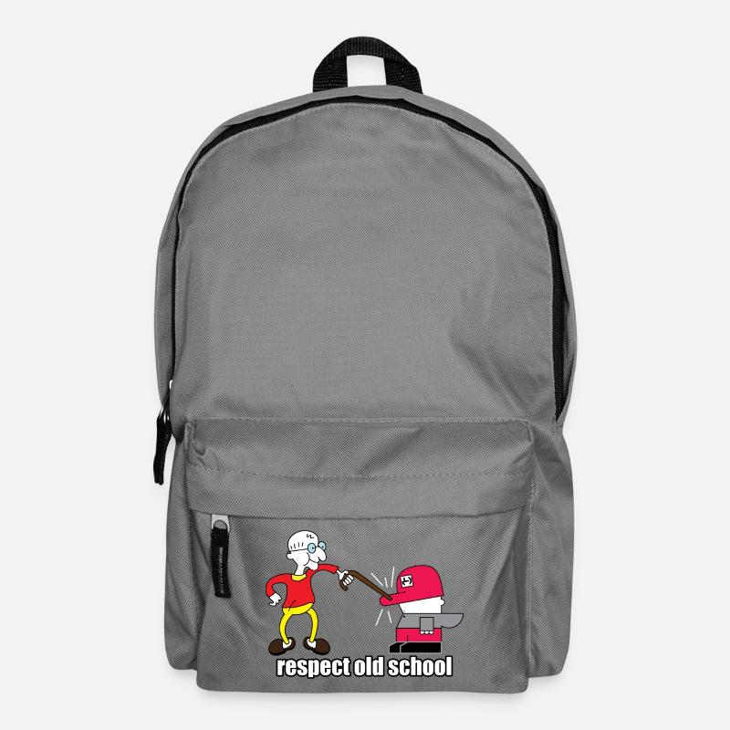 Respect : Dessin animé à l’ancienne - Sac à dos - gris éléphant