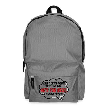 Meilleur cadeau de papa au monde pour le meilleur papa - Sac à dos - gris éléphant - Devant