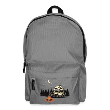 Dachzelt Camping Shirt für Outdoor Abenteurer - Rucksack - Mittelgrau - Vorne