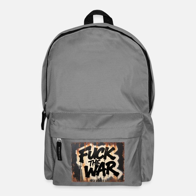 F**K THE WAR - Backpack - elephant grey