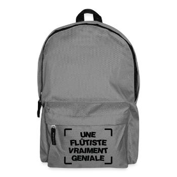 Une flûtiste vraiment géniale humour musique - Sac à dos - gris éléphant - Devant