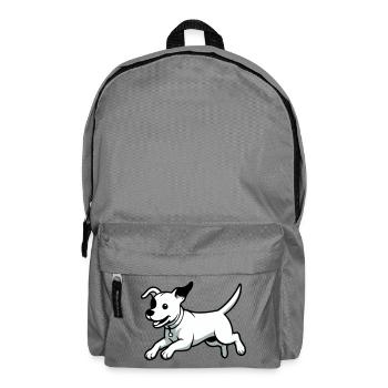 Verspielter Hund-Cartoon - Rucksack - Mittelgrau - Vorne