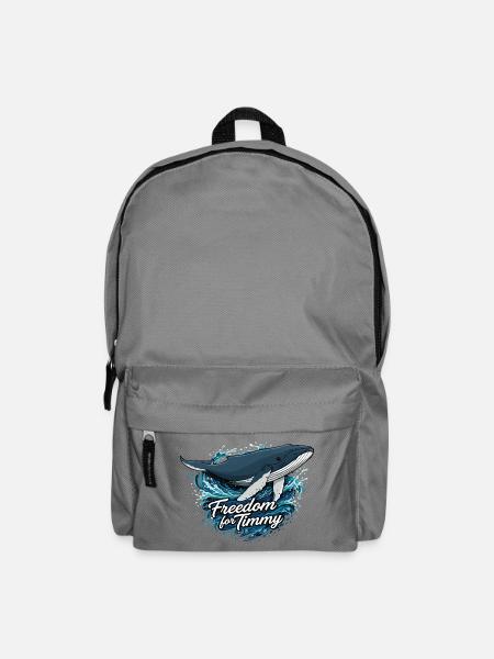 Freedom for Timmy – Wal und Wellen - Rucksack - Mittelgrau