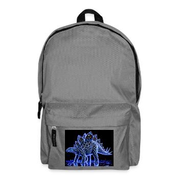 Neon Stegosaurus-Lichtshow - Rucksack - Mittelgrau - Vorne