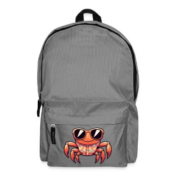 Krebs Krabbe Comic Urlaub - Rucksack - Mittelgrau - Vorne