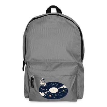 Cosmic Vinyl Astronaut Space Music - Backpack - elephant grey - Front