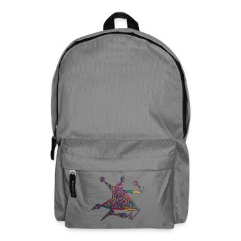 Geometric Colour Spirals - Martina Eßer - Backpack - elephant grey - Front