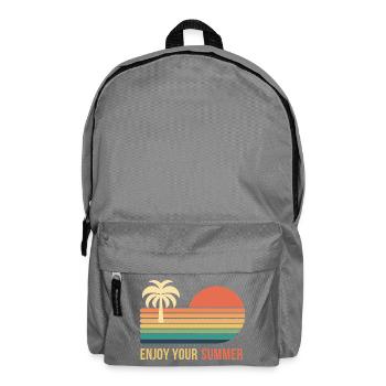 Sunset Retro Palme - Rucksack - Mittelgrau - Vorne