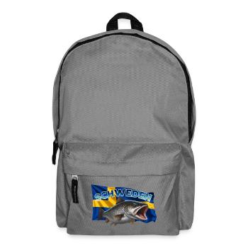 Forelle Angeln Schweden - Fisch Motiv - Rucksack - Mittelgrau - Vorne