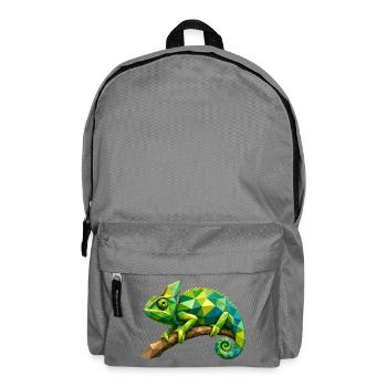 Geometrischer Chamäleon Zweig - Rucksack - Mittelgrau - Vorne