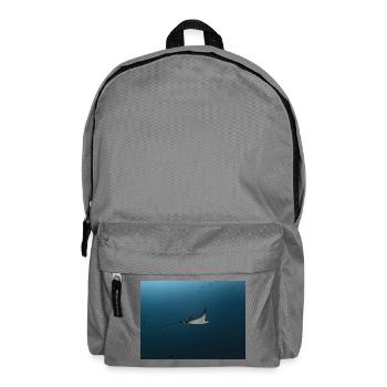 Manta gleiten über den Ozean-Abgrund - Rucksack - Mittelgrau - Vorne