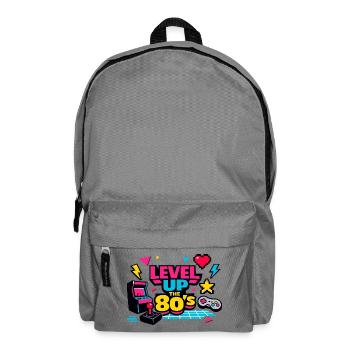 Level Up The 80s Retro Arcade - Backpack - elephant grey - Front