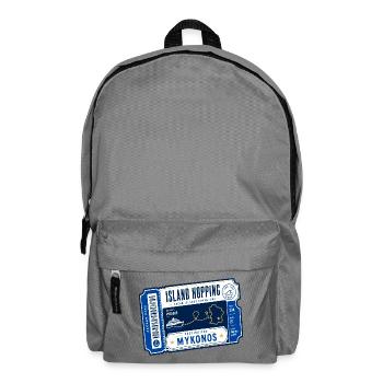 Island Hopping Mykonos Ferry Route Greece Vacation - Backpack - elephant grey - Front