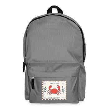 Amalfi Crab Stamp Art - Backpack - elephant grey - Front