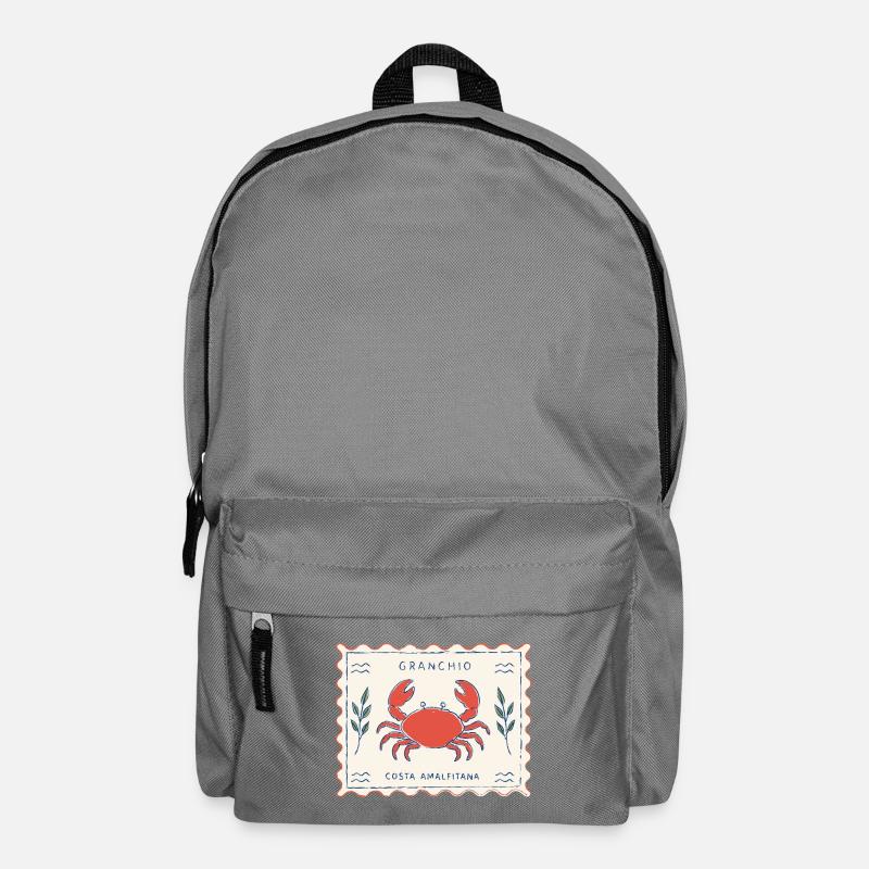 Art du timbre du crabe d’Amalfi - Sac à dos - gris éléphant