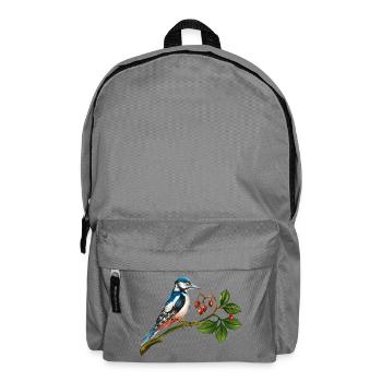Bunter Vogel - Rucksack - Mittelgrau - Vorne