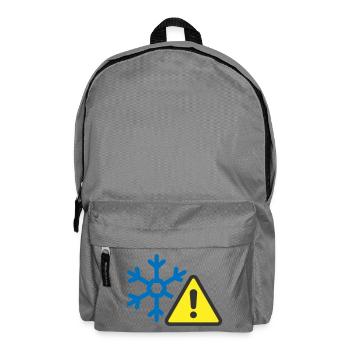 Cold Weather Warning Solid Icon Frost  Symbol - Backpack - elephant grey - Front