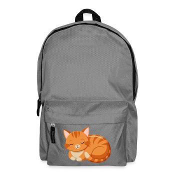 Chat adorable mignon - Sac à dos - gris éléphant - Devant