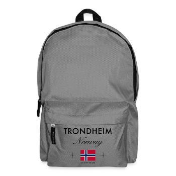 Trondheim Norwegen Koordinaten Reise Souvenir - Rucksack - Mittelgrau - Vorne