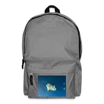 Deep Sea Manta in the Blue Ocean - Backpack - elephant grey - Front
