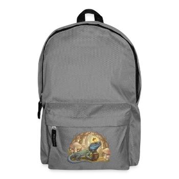 Lizard with ornament reading Tales - Backpack - elephant grey - Front