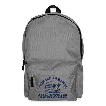 Rente in Ruhe Campen Retro Wohnwagen - Rucksack - Mittelgrau - Vorne