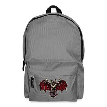 Vampire Bat and Rose Gothic Art - Backpack - elephant grey - Front
