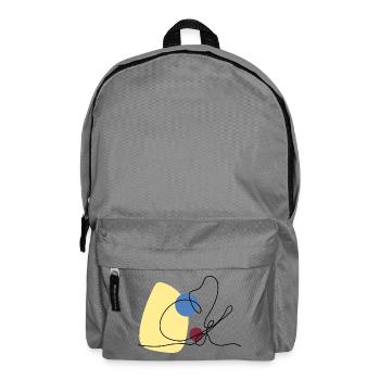 Aronde en linéaire avec fond coloré - Sac à dos - gris éléphant - Devant