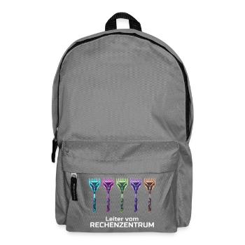 Rechenzentrum Retro Vintage Rechen & Besen Leiter - Rucksack - Mittelgrau - Vorne