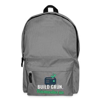 Release‑Shirt für Devs – Build grün, Feier an - Rucksack - Mittelgrau - Vorne