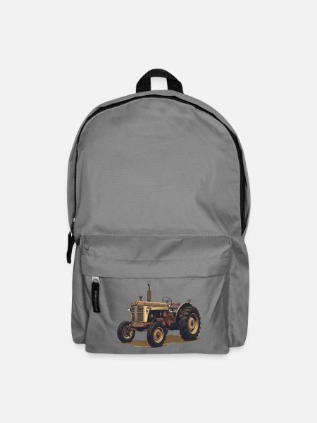 Vintage Traktor – Landwirtschaft Retro - Rucksack - Mittelgrau